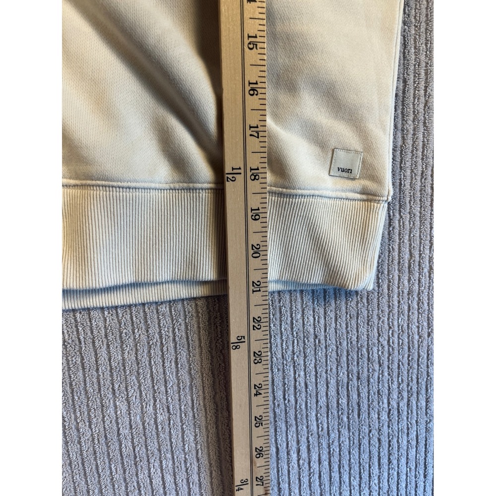 Vuori Restore Cardigan Womens M or S Cream Button Front V-Neck Sweatshirt - Picture 8 of 8